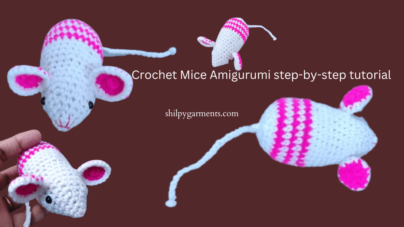 Crochet Mice Amigurumi step-by-step tutorial