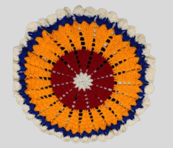 Handmade Crochet Thalposh : Pooja Thali Cover