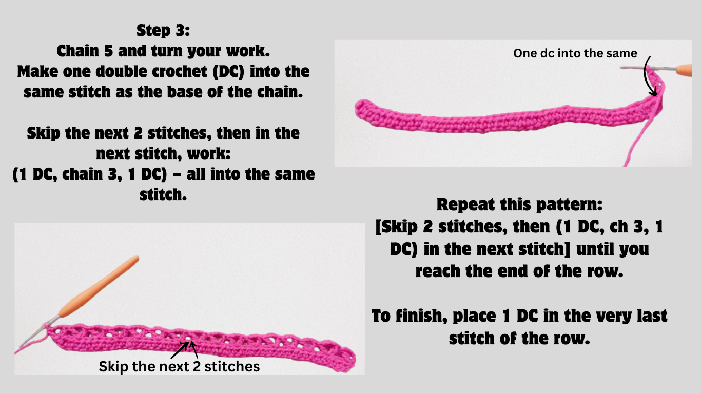 Crochet Rose Pattern – Ek Khoobsurat Phool Banana Ab Asaan Hai (Free Pattern ke Saath) 2 Skip first chain 3