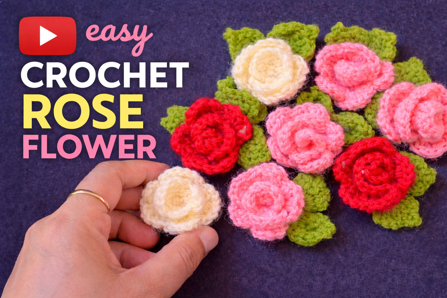 Free Crochet Rose Pattern Step By Step