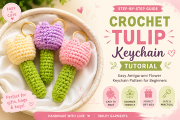 Crochet Tulip Keychain Tutorial | Easy Flower Keychain Pattern