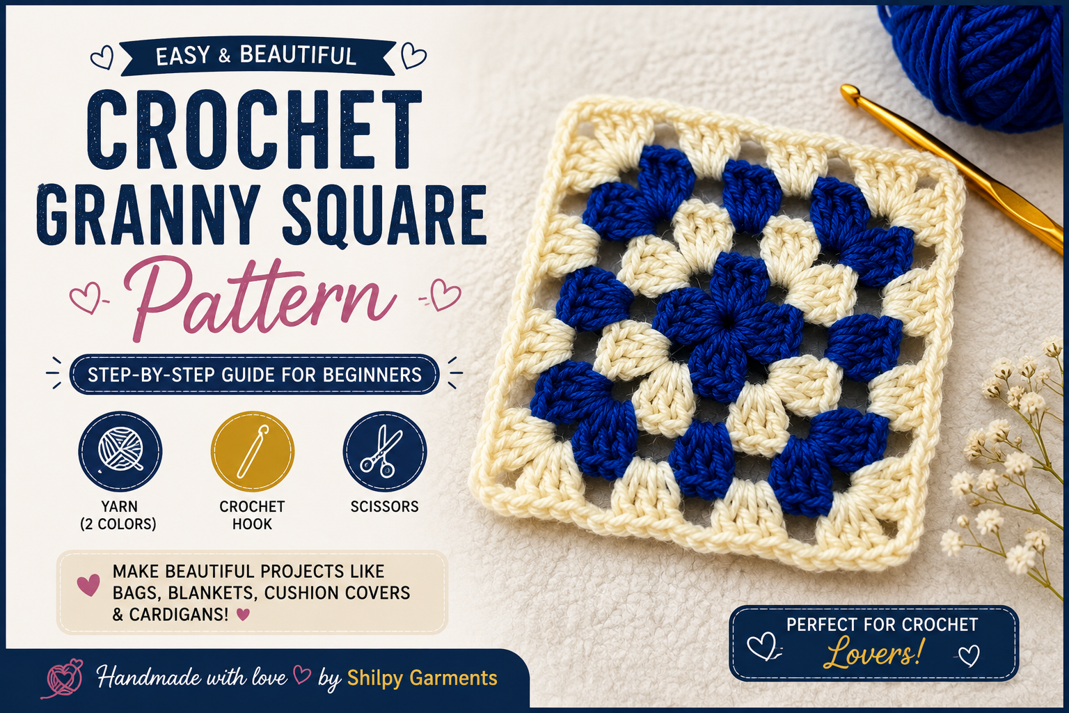 Amazing Crochet Granny Square Pattern | आसान और खूबसूरत Design
